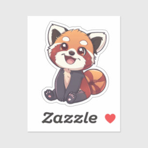 Cartoon red panda 