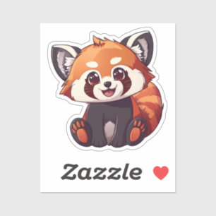 Cartoon red panda 