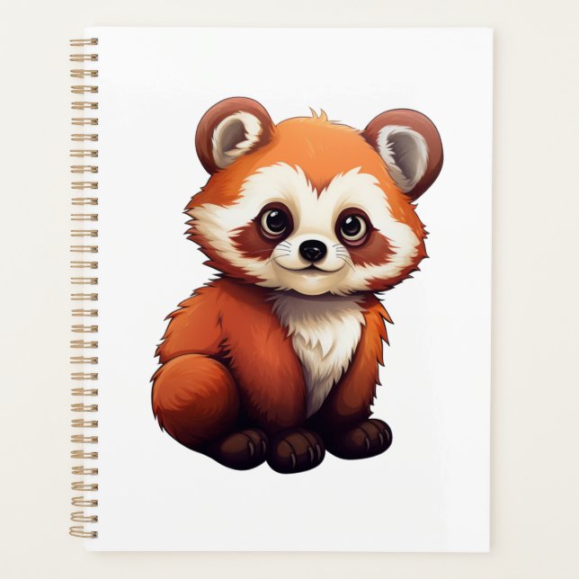 Cartoon red panda illustration planner (Front)