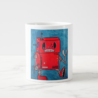 Cartoon Red Robot Coffee Mug
