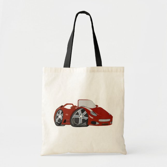 Cartoon Red Sports Car Art Bag (Front)