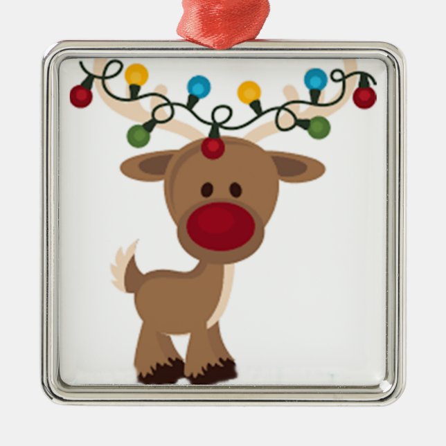 **CARTOON REINDEER** CHRISTMAS ORNAMENT (Front)
