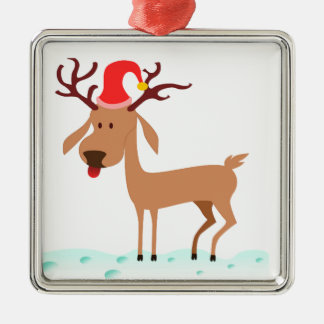 Cartoon Reindeer Metal Tree Decoration