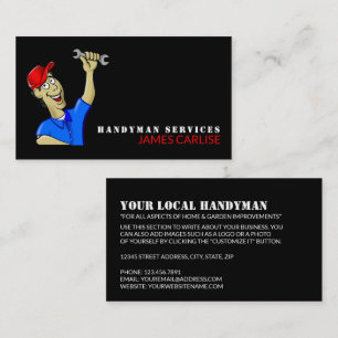 Cartoon Repairman, Handyman Business Card
