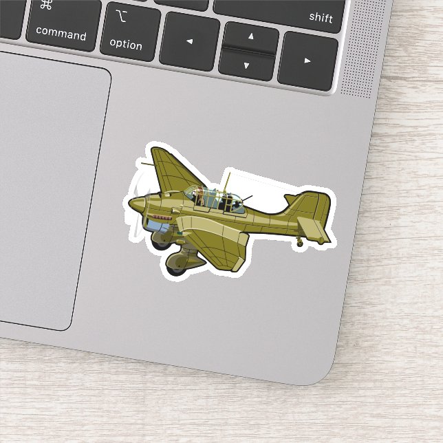 Cartoon retro aeroplane (Detail)