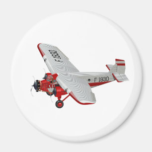 Cartoon retro aeroplane magnet