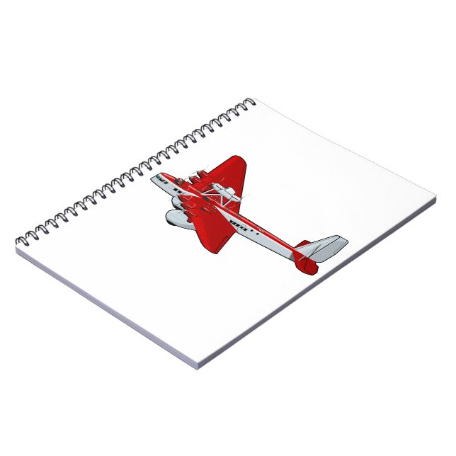 Cartoon retro aeroplane notebook (Left Side)