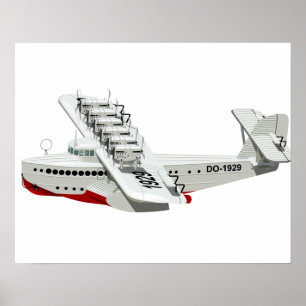 Cartoon retro aeroplane poster