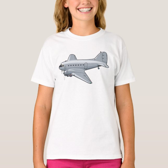Cartoon retro aeroplane T-Shirt (Front)
