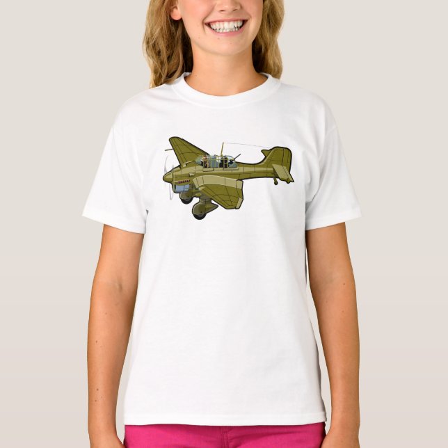 Cartoon retro bomber T-Shirt (Front)