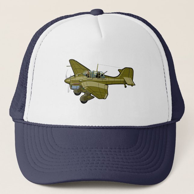 Cartoon retro bomber trucker hat (Front)