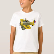 Cartoon retro fighter plane