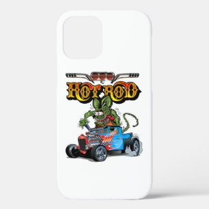 Cartoon retro hot rod iPhone 12 pro case