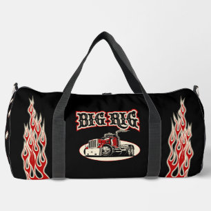 Cartoon retro truck "Big Rig" Duffle Bag