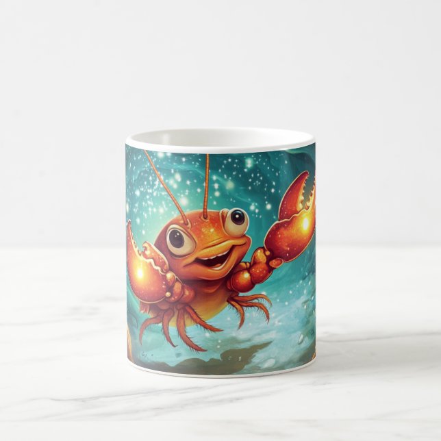cartoon river crab. coffee mug (Center)