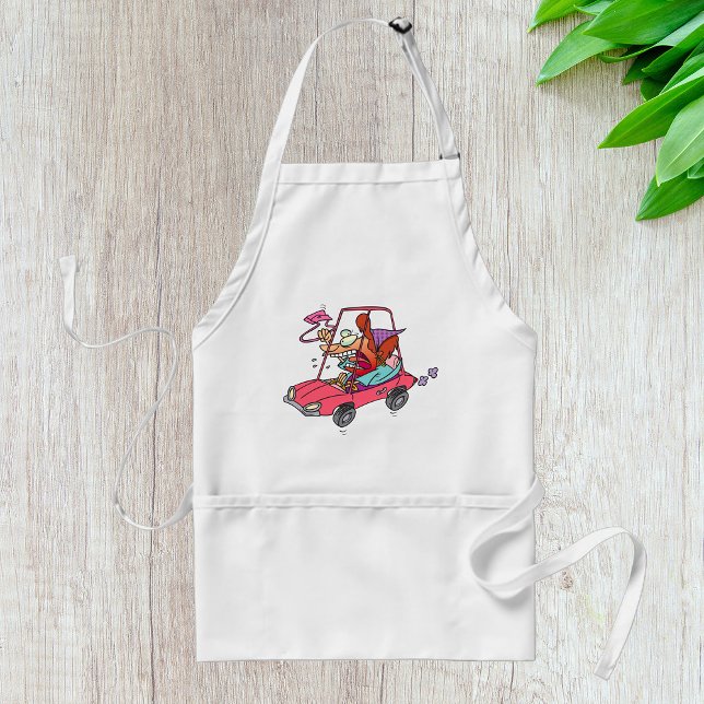 Cartoon Road Rage Woman Standard Apron (Creator Uploaded)
