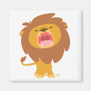 Cartoon Roaring Lion magnet