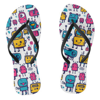 Cartoon Robot Adult Sandals
