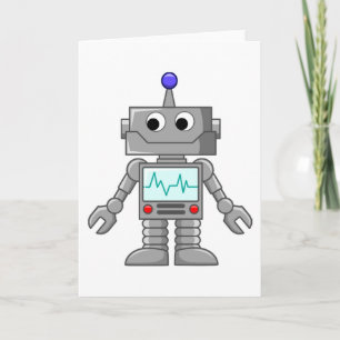 cartoon robot card