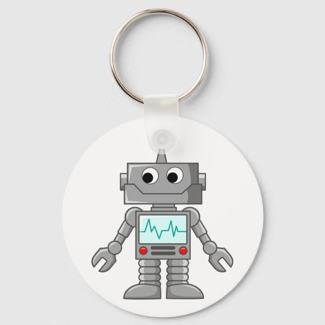 Cartoon Robot Key Ring (Front)