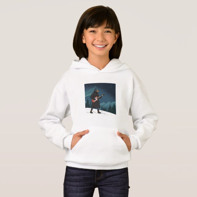 Cartoon Rocker Dog Under the Stars (Front Full)