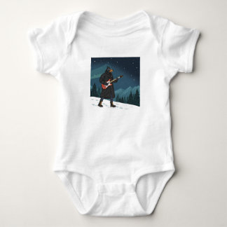 Cartoon Rocker Dog Under the Stars Baby Bodysuit