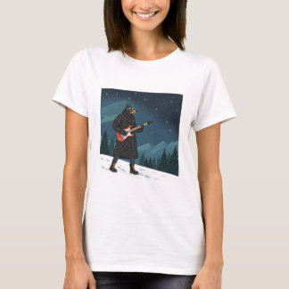 Cartoon Rocker Dog Under the Stars T-Shirt