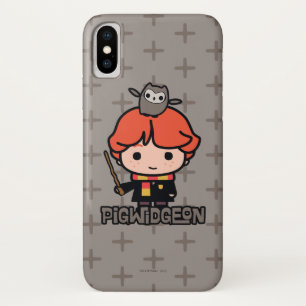 Cartoon Ron Weasley and Pigwidgeon iPhone X Case