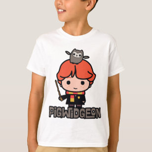 Cartoon Ron Weasley and Pigwidgeon T-Shirt