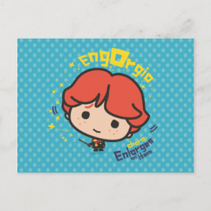 Cartoon Ron Weasley Engorgio Spell Postcard