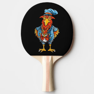 Cartoon Rooster Ping Pong Paddle