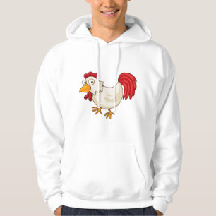 Cartoon Rooster White Chicken Hoodie