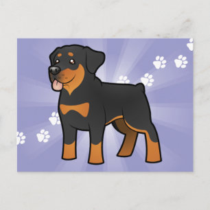 Cartoon Rottweiler Postcard