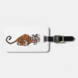 Cartoon Running Tiger Luggage Tag