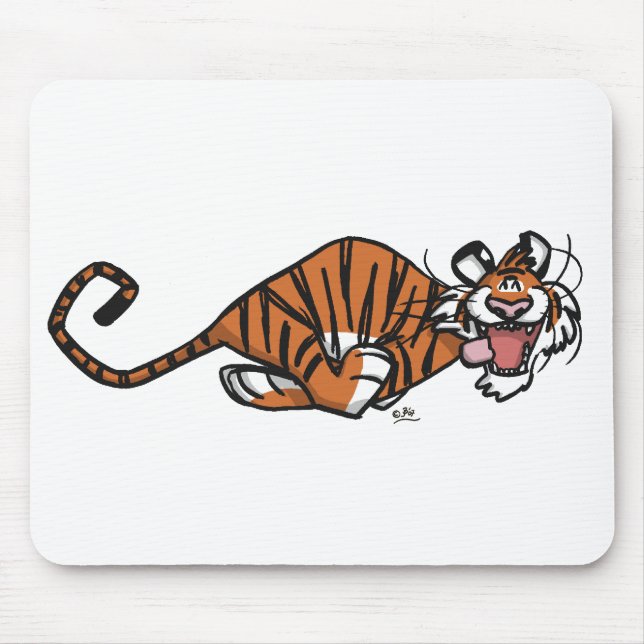 Cartoon Running Tiger mousepad (Front)