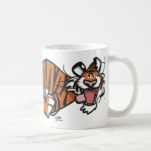 Cartoon Running Tiger mug (Right)