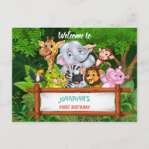 Cartoon safari animals