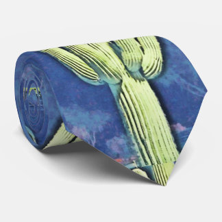 Cartoon Saguaro Cactus Men's Tie