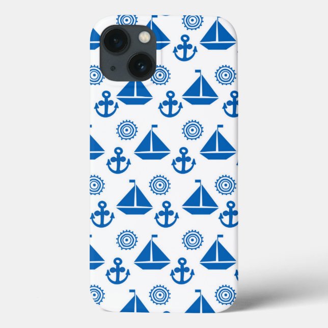 Cartoon Sail Boat Pattern Case-Mate iPhone Case (Back)