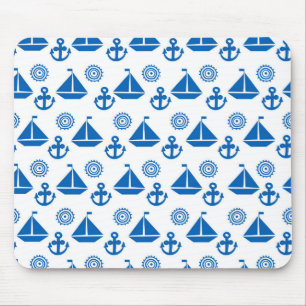 Cartoon Sail Boat Pattern Mouse Mat
