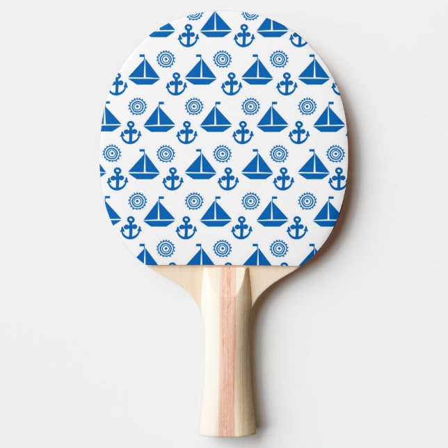 Cartoon Sail Boat Pattern Ping Pong Paddle (Front)