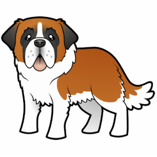 Cartoon Saint Bernard Photo Sculpture Magnet