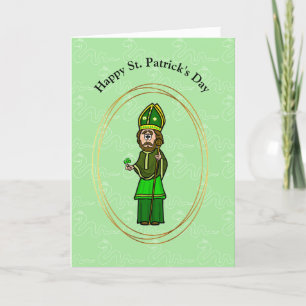 Cartoon Saint Patrick Customise Card