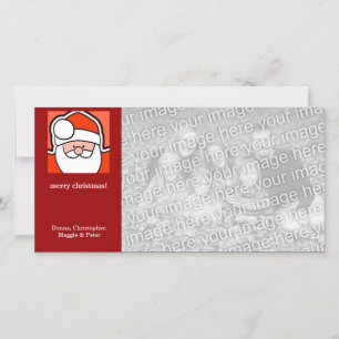 Cartoon Santa Christmas Holiday Card