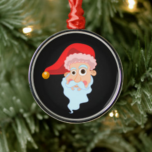 Cartoon Santa Christmas Ornament