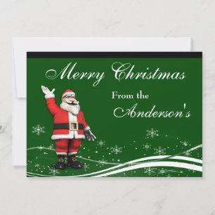 Cartoon Santa Claus Christmas Greeting Card