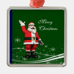 Cartoon Santa Claus Christmas Metal Tree Decoration