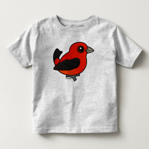 Cartoon Scarlet Tanager Toddler T-Shirt