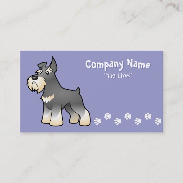 Cartoon Schnauzer Business Card (Front)