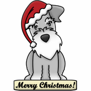 Cartoon Schnauzer Christmas Ornament Photo Sculpture Decoration